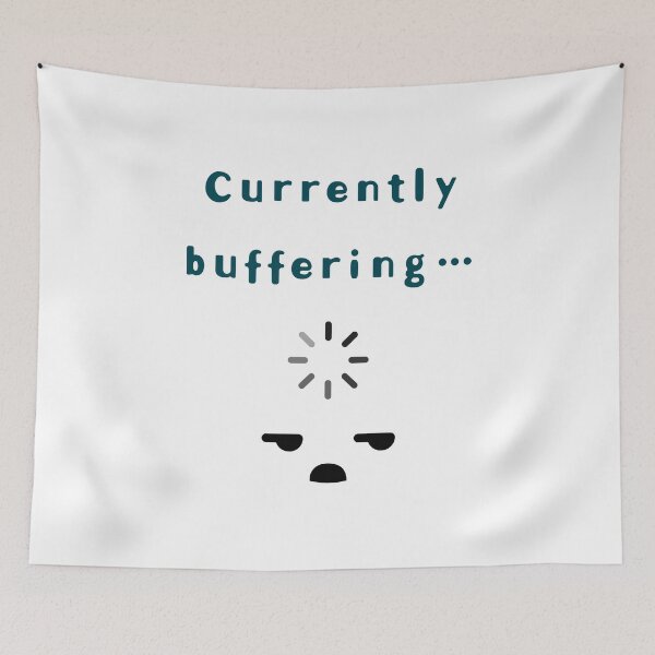 Item preview, Currently Buffering – Funny Tired Face Progress Design designed and sold by mintmono-studio.
