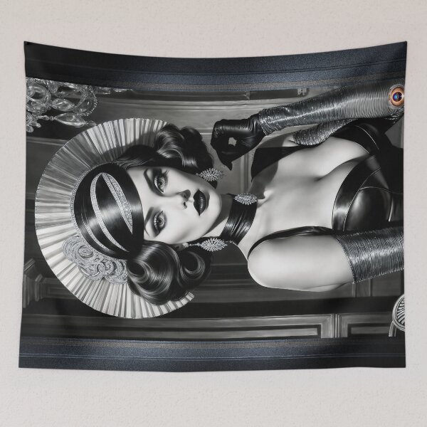 Item preview, Enigmatic Art Deco Portrait Of The Timeless Beauty Lynphaea Captivating AI Concept Art by Xzendor7 designed and sold by Xzendor7 Digital Art Creations.