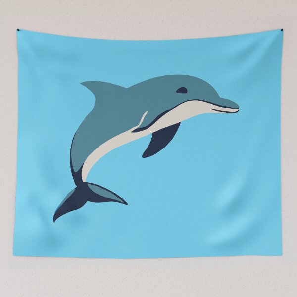 Item preview, Minimalist Dolphin Illustration – Ocean Lover & Beach Gift designed and sold by donwillisjrart.