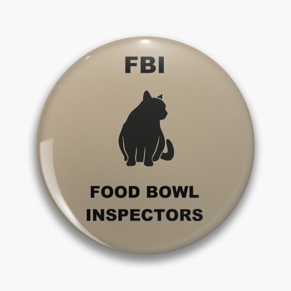 Item preview, Cat FBI Food Bowl Inspectors Version 2 Tabby designed and sold by SoPurrsnickety.