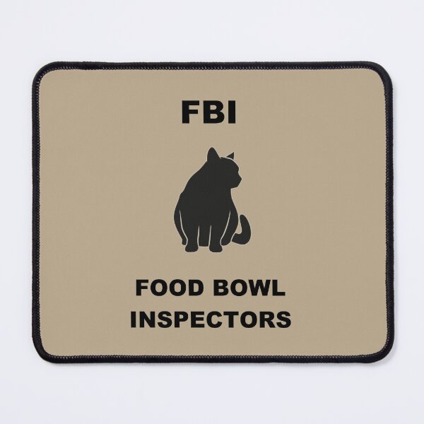 Item preview, Cat FBI Food Bowl Inspectors Version 2 Tabby designed and sold by SoPurrsnickety.