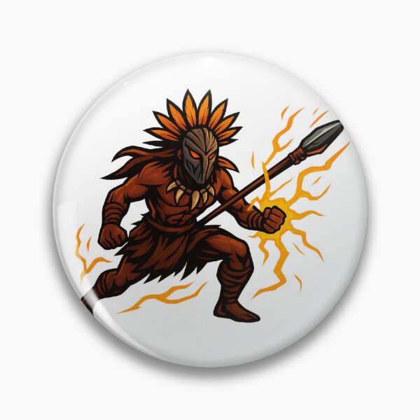 Item preview, Electric tribal warrior with spear designed and sold by BeenSavage.