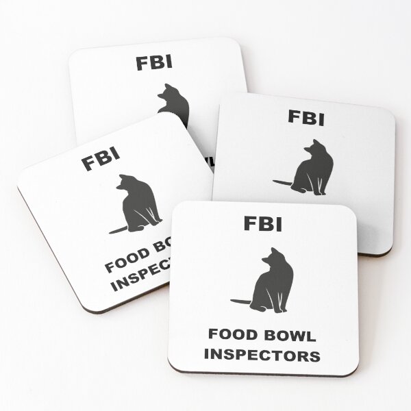 Item preview, Cat FBI Food Bowl Inspectors Version 1 designed and sold by SoPurrsnickety.
