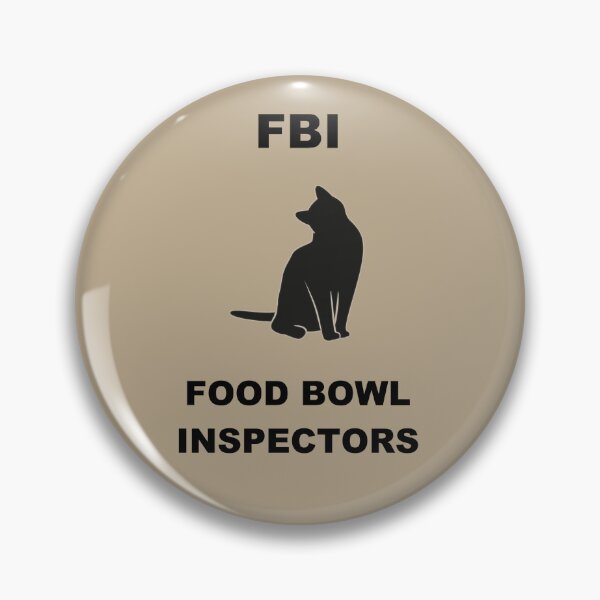 Item preview, Cat FBI Food Bowl Inspectors Version 1 Tabby designed and sold by SoPurrsnickety.