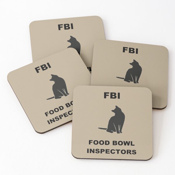 Item preview, Cat FBI Food Bowl Inspectors Version 1 Tabby designed and sold by SoPurrsnickety.