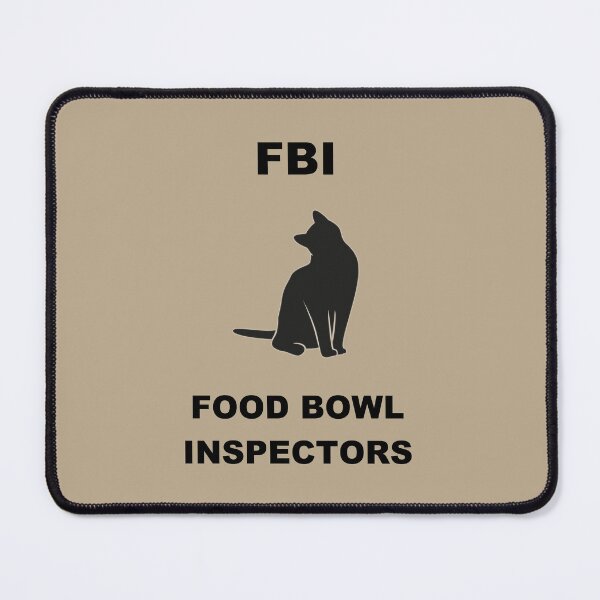 Item preview, Cat FBI Food Bowl Inspectors Version 1 Tabby designed and sold by SoPurrsnickety.