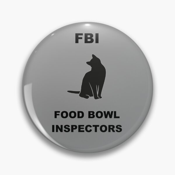 Item preview, Cat FBI Food Bowl Inspectors Version 1 Grey designed and sold by SoPurrsnickety.
