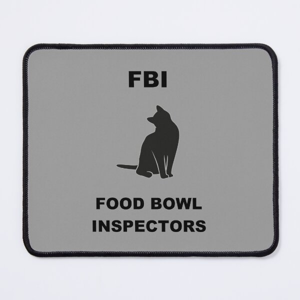 Item preview, Cat FBI Food Bowl Inspectors Version 1 Grey designed and sold by SoPurrsnickety.