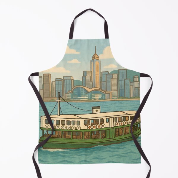 Item preview, Star Ferry in Victoria Harbour Illustration designed and sold by skyocean0.