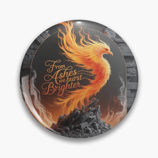 Item preview, From Ashes We Burst Brighter – Phoenix Sticker designed and sold by MoodtypeS25.