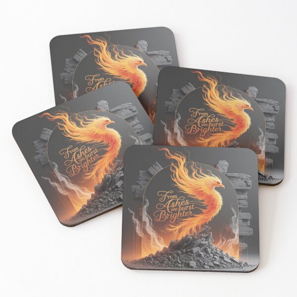 Item preview, From Ashes We Burst Brighter – Phoenix Sticker designed and sold by MoodtypeS25.