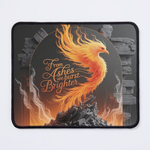 Item preview, From Ashes We Burst Brighter – Phoenix Sticker designed and sold by MoodtypeS25.