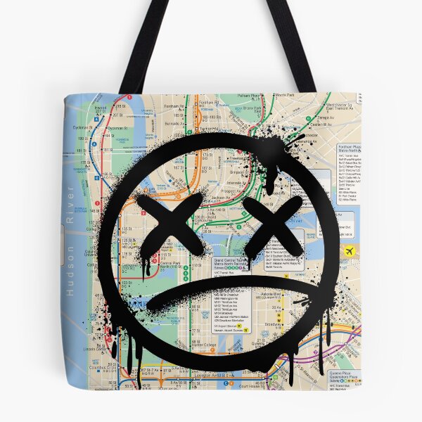 Item preview, NYC Subway Map with Spray Paint Character – Urban Street Art Design designed and sold by PIXEL POP DESIGNS - Beyond the Norm!.