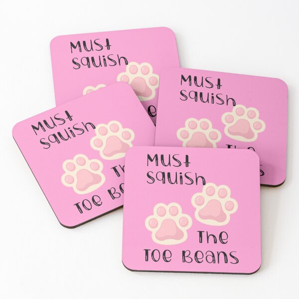 Item preview, Must Squish The Toe Beans Pink designed and sold by SoPurrsnickety.