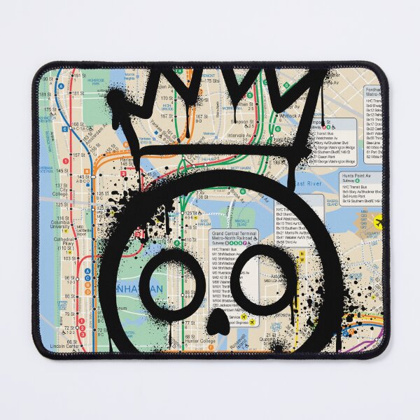 Item preview, NYC Subway Map with Spray Paint Character – Urban Street Art Design designed and sold by PIXEL POP DESIGNS - Beyond the Norm!.