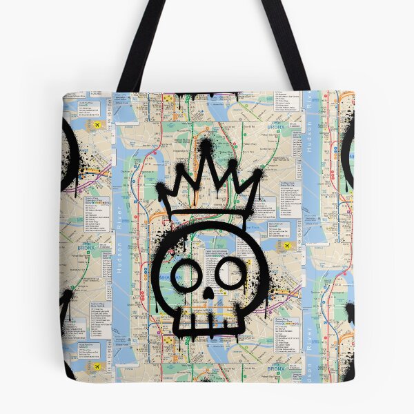 Item preview, NYC Subway Map with Spray Paint Character – Urban Street Art Design designed and sold by PIXEL POP DESIGNS - Beyond the Norm!.
