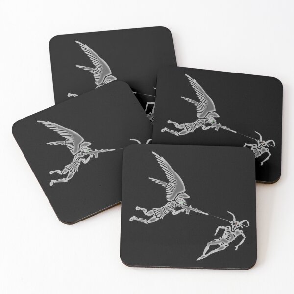 Item preview, Dark Fantasy Skeleton Battle – Winged Warrior vs Horned Demon designed and sold by darkskinbender.