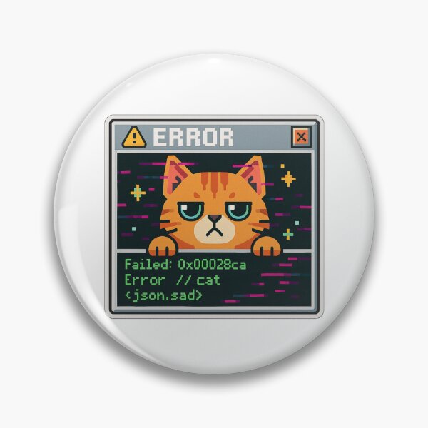 Item preview, Error Cat – Pixel Glitch Tech T-Shirt/Sticker Design designed and sold by FurEver Graphics.