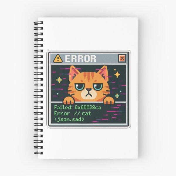 Item preview, Error Cat – Pixel Glitch Tech T-Shirt/Sticker Design designed and sold by FurEver Graphics.
