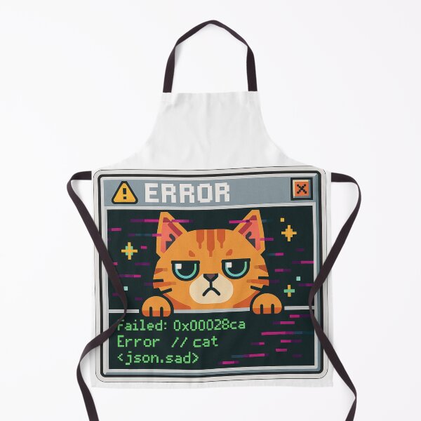 Item preview, Error Cat – Pixel Glitch Tech T-Shirt/Sticker Design designed and sold by FurEver Graphics.