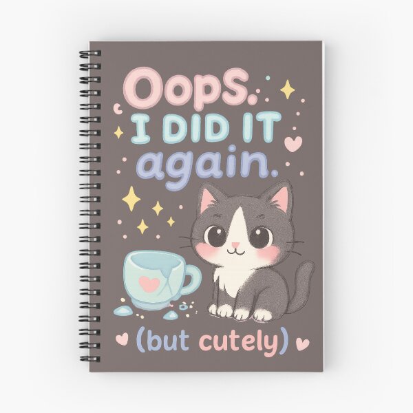Item preview, Oops, I Did It Again – Cute Cat Trouble designed and sold by catastrocat.