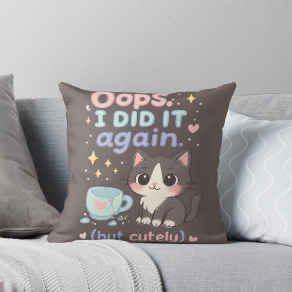 Item preview, Oops, I Did It Again – Cute Cat Trouble designed and sold by catastrocat.