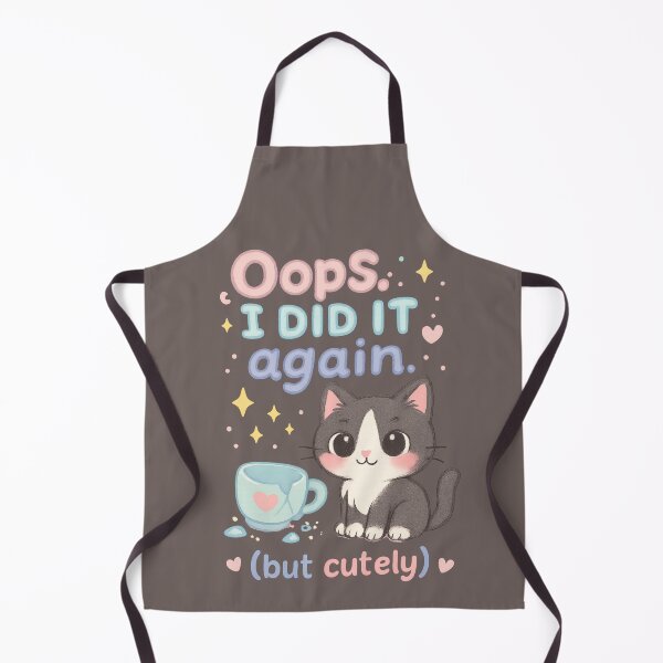 Item preview, Oops, I Did It Again – Cute Cat Trouble designed and sold by catastrocat.