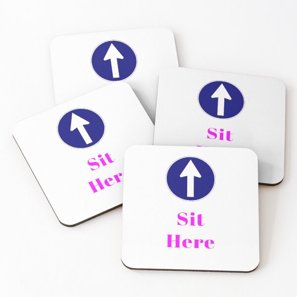 Item preview, Sit Here blue designed and sold by KATKattalestv.