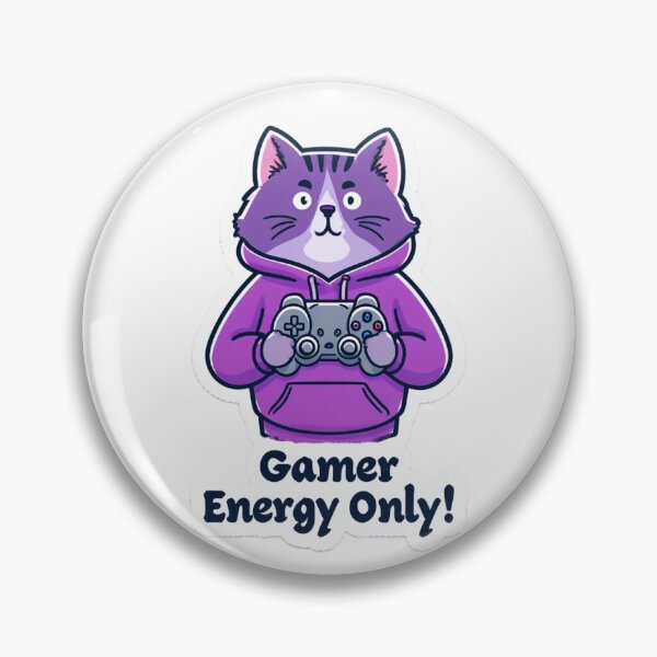 Item preview, Gamer Energy Only! designed and sold by Pixel & Paw.