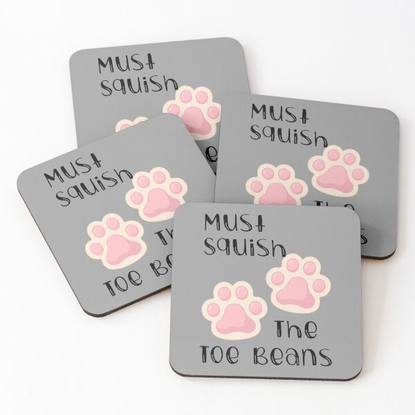 Item preview, Must Squish The Toe Beans Grey designed and sold by SoPurrsnickety.