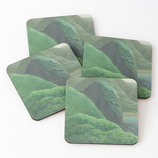 Item preview, Mountainous Landscape colored pencil drawing designed and sold by Rainbow Nebula 7000.