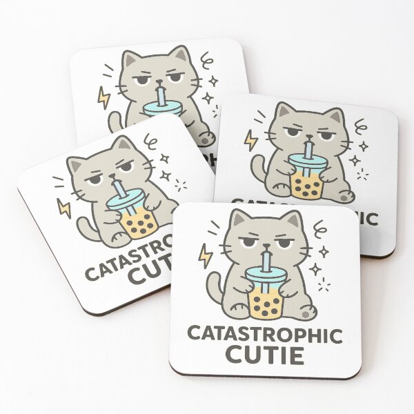 Item preview, Catastrophic Cutie – Grumpy Cat with Boba designed and sold by FurEver Graphics.