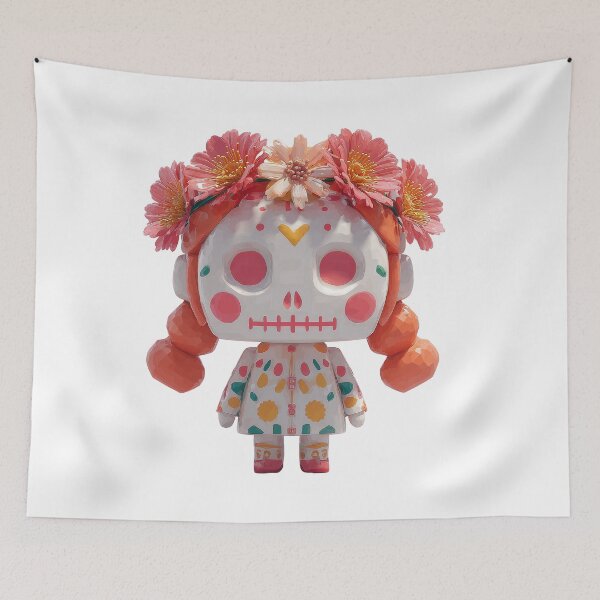Item preview, Mictecacihuatl Chibi – Cute Goddess of Death | Day of the Dead Kawaii Art designed and sold by GoldenChiArt.