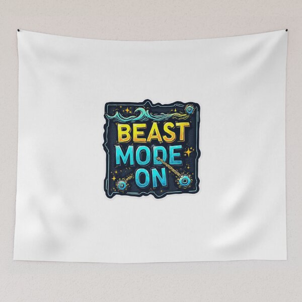 Item preview, Beast Mode On – Triathlon Motivational Sticker designed and sold by Triathlongram.