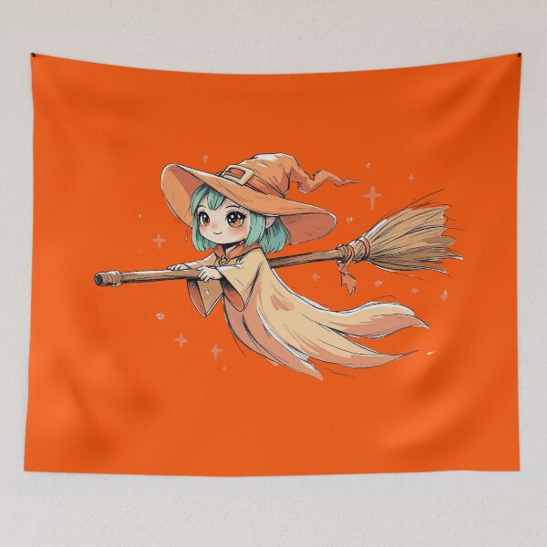 Item preview, Cute Kawaii Halloween Witch | Spooky Anime Style Witch | Adorable Chibi Witch Illustration designed and sold by SUBBRAND.