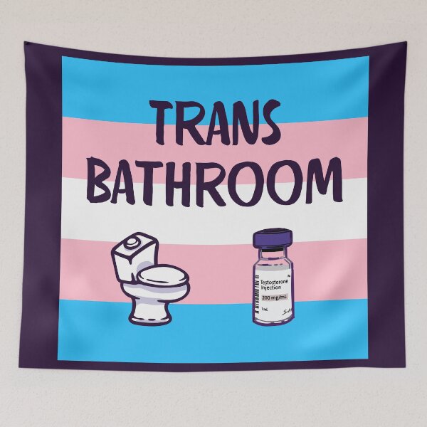 Item preview, Trans Bathroom with testosterone vial 1 designed and sold by Rainbow Nebula 7000.