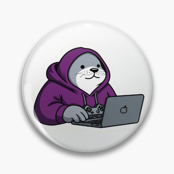 Artikelvorschau, Coder Seal mit Controller entworfen und verkauft von Pixel & Paw.