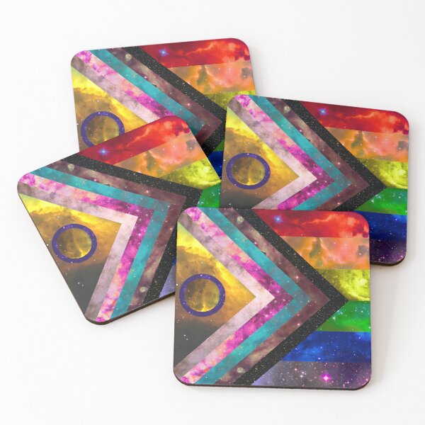 Item preview, Cosmic Intersex Inclusive Progress Pride Flag designed and sold by Rainbow Nebula 7000.