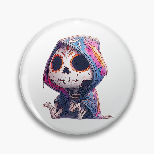 Item preview, Mictecacihuatl Chibi – Goddess of Death Hoodie | Cute Day of the Dead Kawaii Art designed and sold by GoldenChiArt.