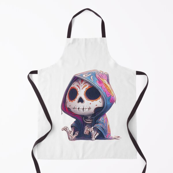 Item preview, Mictecacihuatl Chibi – Goddess of Death Hoodie | Cute Day of the Dead Kawaii Art designed and sold by GoldenChiArt.