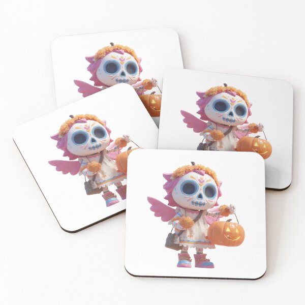 Item preview, Mictecacihuatl Chibi – Cute Goddess of Death with Pumpkin | Day of the Dead Halloween Art designed and sold by GoldenChiArt.