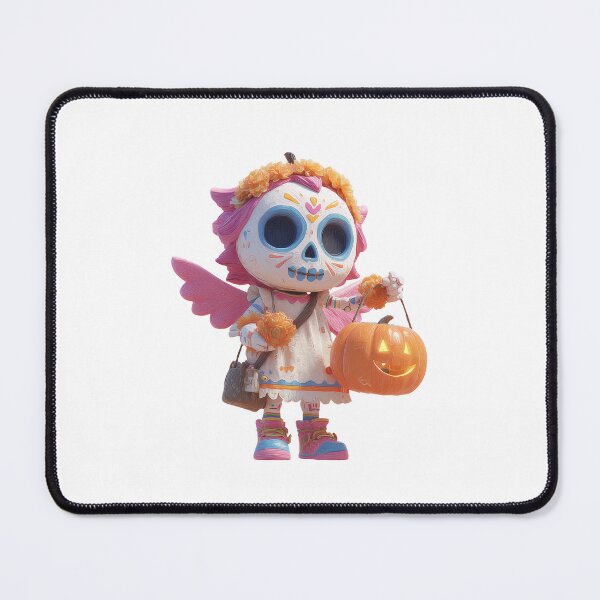 Item preview, Mictecacihuatl Chibi – Cute Goddess of Death with Pumpkin | Day of the Dead Halloween Art designed and sold by GoldenChiArt.