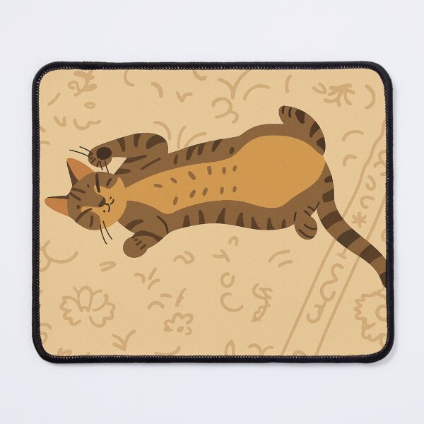 Item preview, Cozy Sleeping Cat on Rug – Minimalist Art designed and sold by SHADOONEH STUDIO.