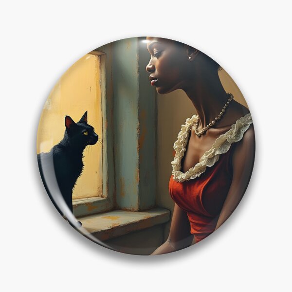 Item preview, African Woman and Cat designed and sold by ChloeDesigns401.