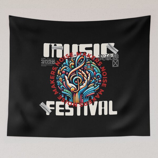 Item preview, Music Festival 2025 "Noise Makers" Psychedelic Underground Sound Graphic design designed and sold by NSB-Design.