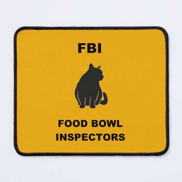 Item preview, Cat FBI Food Bowl Inspectors Version 2 Orange designed and sold by SoPurrsnickety.