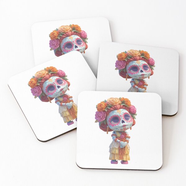 Item preview, Mictecacihuatl Chibi – Cute Goddess of Death | Día de los Muertos Sugar Skull Kawaii Art designed and sold by GoldenChiArt.