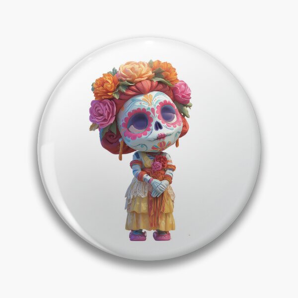 Item preview, Mictecacihuatl Chibi – Cute Goddess of Death | Día de los Muertos Sugar Skull Kawaii Art designed and sold by GoldenChiArt.