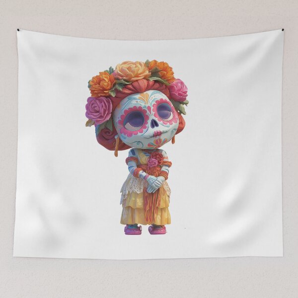 Item preview, Mictecacihuatl Chibi – Cute Goddess of Death | Día de los Muertos Sugar Skull Kawaii Art designed and sold by GoldenChiArt.