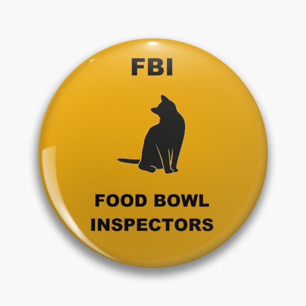 Item preview, Cat FBI Food Bowl Inspectors Version 1 Orange designed and sold by SoPurrsnickety.